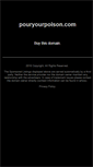 Mobile Screenshot of pouryourpoison.com